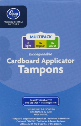 Kroger® Cardboard Applicator Tampons Perspective: left