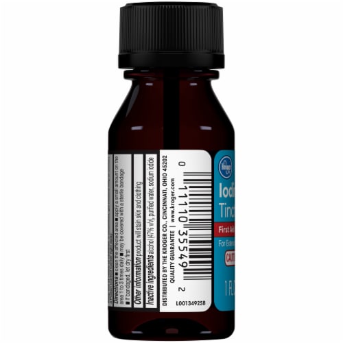 Kroger® Iodine Tincture USP First Aid Antiseptic Perspective: left