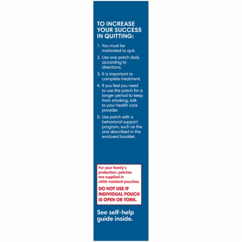 Kroger® Step 1 Stop Smoking Aid Nicotine Transdermal System 21mg Patches Perspective: left