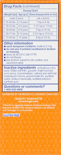 Kroger® Children's Ibuprofen Bubble Gum Flavor Oral Suspension Perspective: left