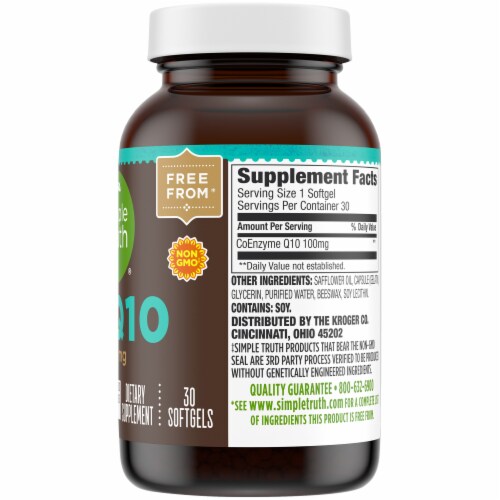 Simple Truth® CoQ10 Softgels 100mg Perspective: left