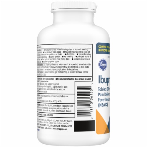 Kroger® Ibuprofen Coated Caplets 200mg Perspective: left