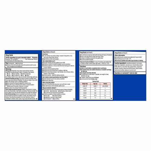 Kroger® Orange Flavor Junior Strength Ibuprofen Chewable Tablets 100mg Perspective: left