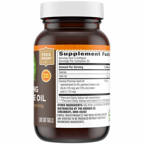 Simple Truth® Evening Primrose Oil Softgels 1500mg Perspective: left
