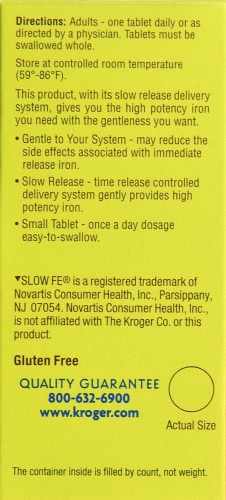 Kroger® Slow-Release Iron Women's Health Dietary Supplement Perspective: left
