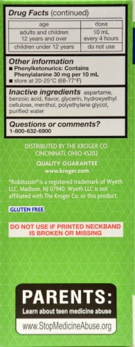 Kroger® Non-Drowsy Sugar-Free Tussin DM Perspective: left