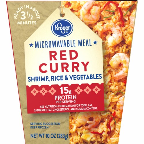 Kroger® Red Curry with Shrimp Rice & Vegetables Microwavable Meal Perspective: left