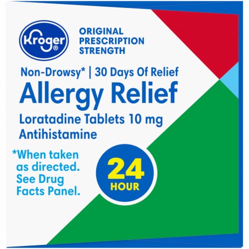 Kroger® Non-Drowsy Allergy Relief Loratadine Tablets Perspective: left