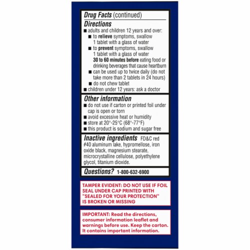 Kroger® Heartburn Relief Acid Reducer Tablets 75mg Perspective: left