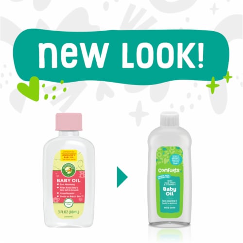 Comforts™ Baby Oil with Aloe Perspective: left