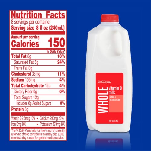 Fred Meyer Vitamin D Whole Milk Perspective: left
