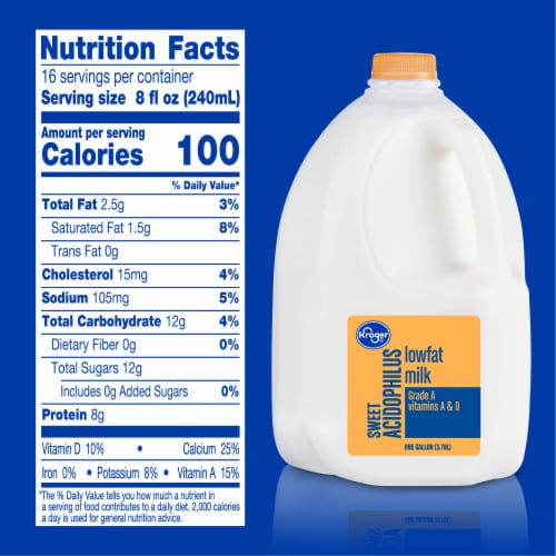 Kroger® Sweet Acidophilus Lowfat Milk Gallon Perspective: left