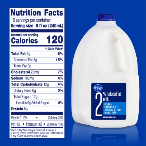 Kroger® 2% Reduced Fat Milk Gallon Perspective: left