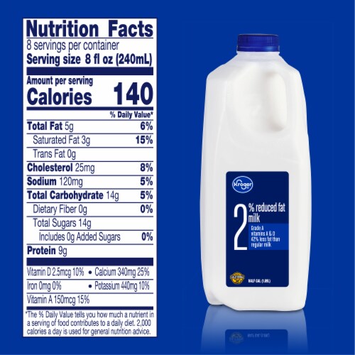 Kroger® 2% Reduced Fat Milk Perspective: left