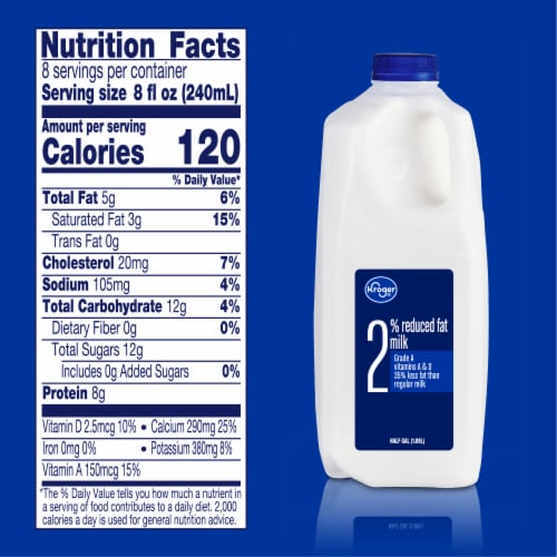 Kroger® 2% Reduced Fat Milk Perspective: left