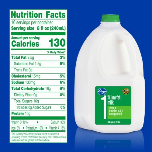 Kroger® 1% Lowfat Milk Perspective: left