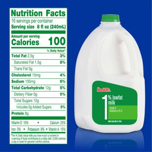 Smith's 1% Lowfat Milk Perspective: left