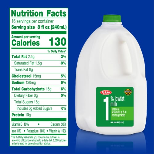Ralphs 1% Lowfat Milk Perspective: left