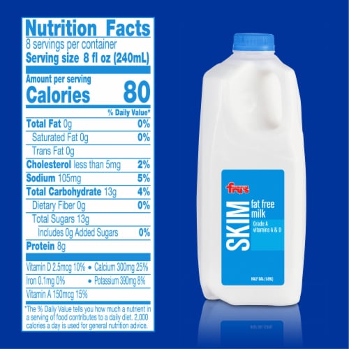 Fry's Fat Free Skim Milk Perspective: left