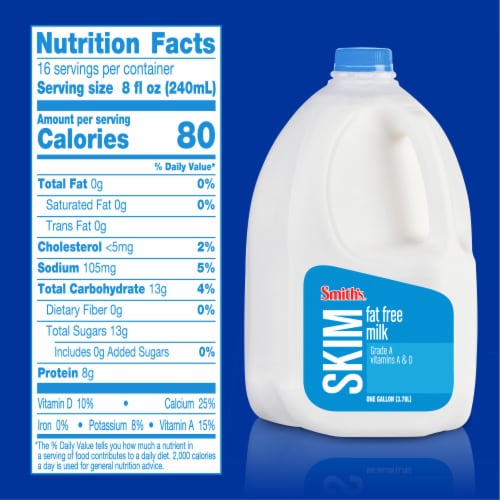 Smith's Fat Free Skim Milk Perspective: left