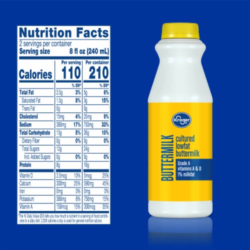 Kroger® Cultured Low Fat Buttermilk Perspective: left