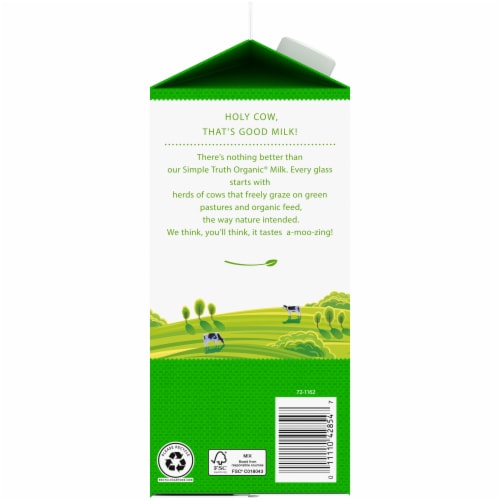 Simple Truth Organic® 1% Lowfat Milk Half Gallon Perspective: left