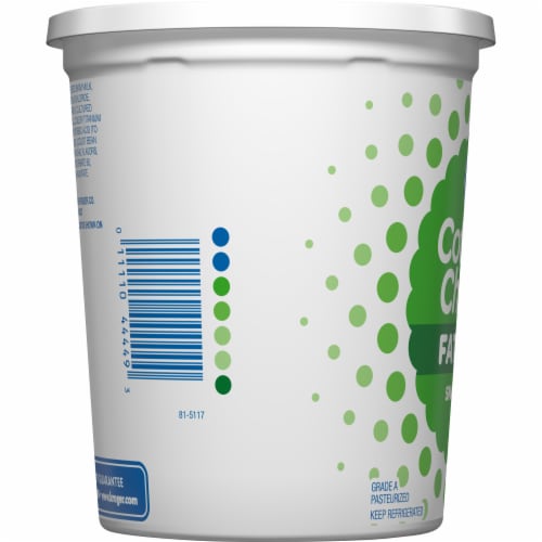 Kroger®  Fat Free Small Curd Cottage Cheese Tub Perspective: left