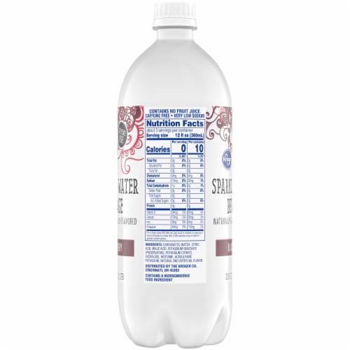 Kroger® Black Cherry Flavored Sparkling Bottled Water Perspective: left