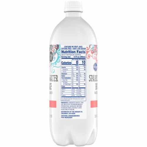 Kroger® Peach Flavored Sparkling Bottled Water Perspective: left