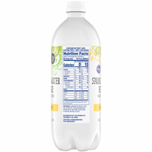 Kroger® Lemon Lime Flavored Sparkling Bottled Water Perspective: left