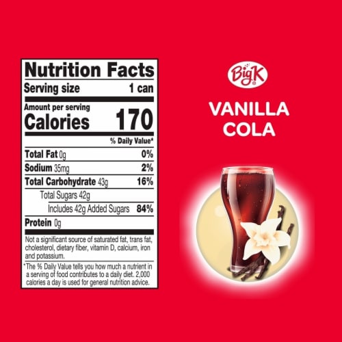 Kroger Big K® Vanilla Cola Soda Cans Perspective: left