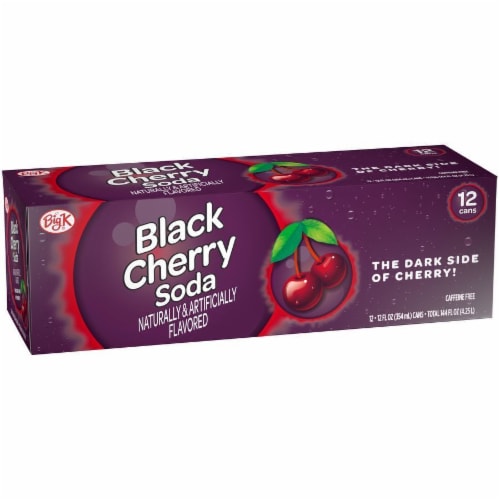 Kroger Big K® Black Cherry Soda Cans Perspective: left