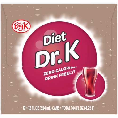 Kroger Big K® Diet Dr. K Soda Can Perspective: left