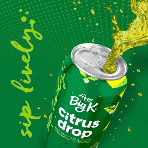 Big K® Citrus Drop Soda Cans Perspective: left