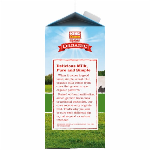 King Soopers® City Market® Organic 1% Low Fat Milk Perspective: left
