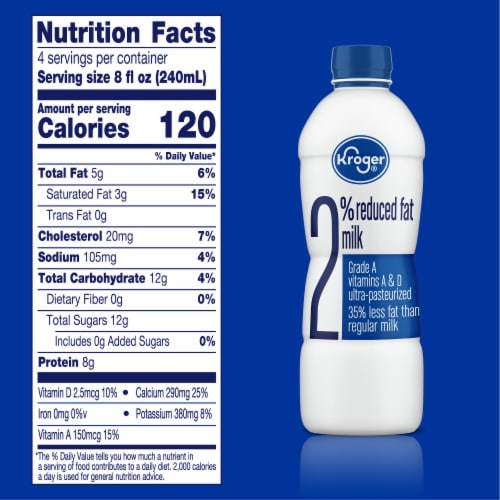 Kroger® 2% Reduced Fat Milk Quart Perspective: left