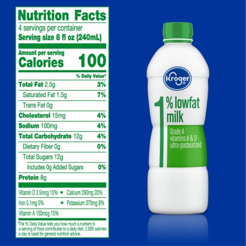 Kroger® 1% Lowfat Milk Perspective: left