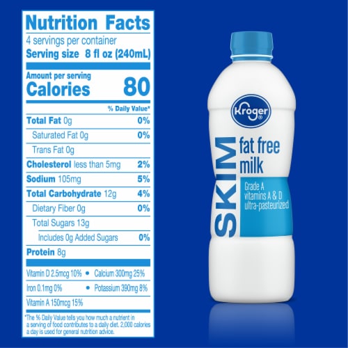 Kroger® Fat Free Skim Milk Perspective: left
