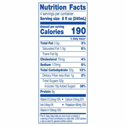 Kroger 1% Lowfat Chocolate Milk Quart Perspective: left