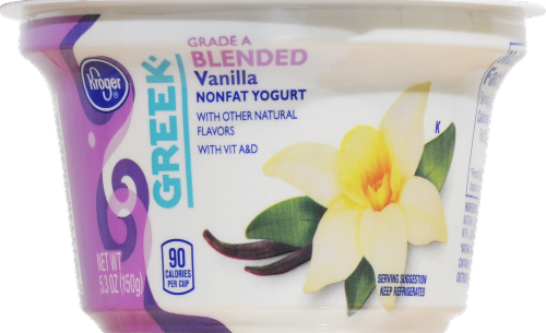 Kroger®  Blended Vanilla Grade A Nonfat Greek Yogurt Perspective: left