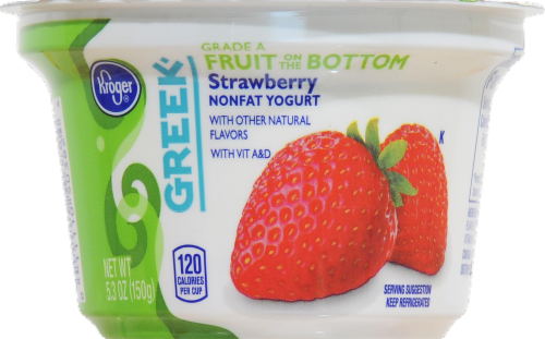 Kroger® Fruit on the Bottom Strawberry Greek Yogurt Perspective: left