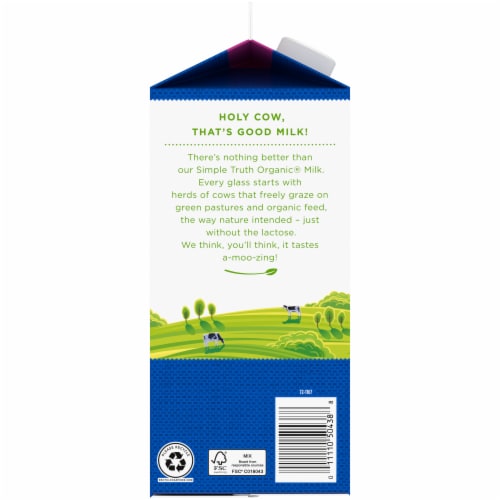 Simple Truth Organic® Lactose Free 2% Reduced Fat Milk Half Gallon Perspective: left