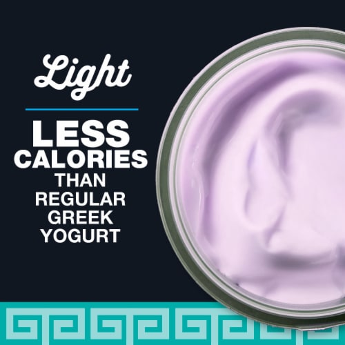 Kroger Blueberry Nonfat Greek Yogurt Cup Perspective: left