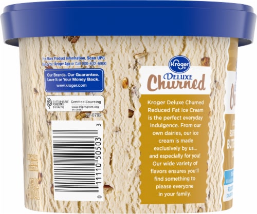 Kroger® Deluxe Churned Lactose Free Southern Crunch Butter Pecan Ice Cream Perspective: left