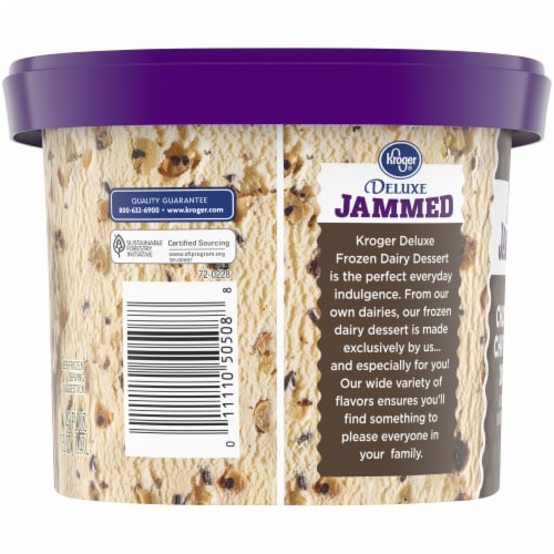 Kroger® Jammed Chocolate Chip Cookie Dough Ice Cream Tub Perspective: left