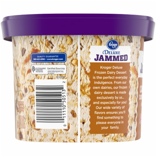 Kroger® Deluxe Jammed BabyRuth Caramel Candy Crunch Frozen Dairy Dessert Perspective: left