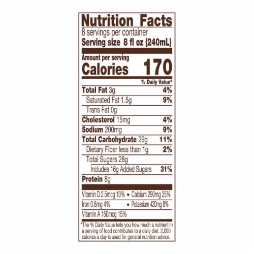 Kroger® 1% Low Fat Chocolate Milk Perspective: left