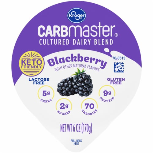 Kroger Carbmaster Blackberry Lowfat Yogurt Cup Perspective: left