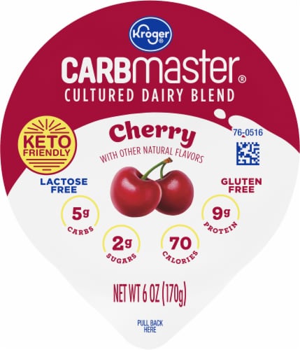 Kroger Carbmaster Cherry Lowfat Yogurt Cup Perspective: left