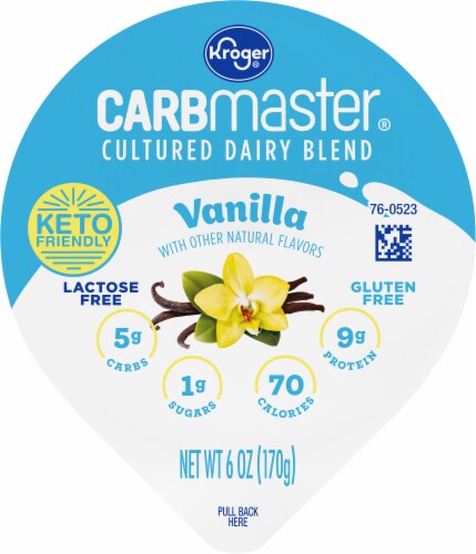 Kroger Carbmaster Vanilla Lowfat Yogurt Cup Perspective: left